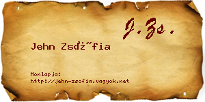 Jehn Zsófia névjegykártya