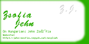 zsofia jehn business card